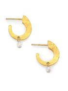 Gurhan Hoopla Diamond & 24k Yellow Gold Dew Huggie Hoop Earrings/0.55