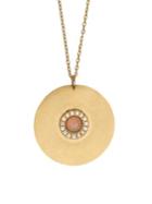 Eyem By Ileana Makri Sun White Sapphire & Opal Pendant