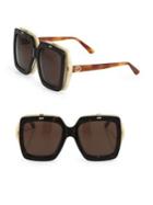 Gucci 55mm Oversized Square Flip-up Sunglasses