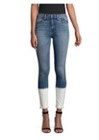 Hudson Jeans High-waist Two-tone Skinny Jeans