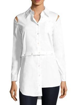 Milly Fractured Button-down Shirt