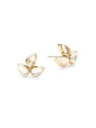 Anzie Bouquet Moonstone & Yellow Gold Earrings