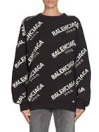 Balenciaga Wool Logo Crewneck Sweater