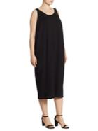 Eileen Fisher, Plus Size Scoopneck Midi Dress