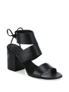 Rebecca Minkoff Christy Leather Block Heel Sandals