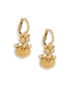 Temple St. Clair Mini Pod Diamond & 18k Yellow Gold Earrings