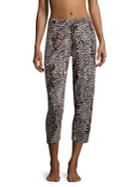 Skin Leopard-printed Cropped Organic Cotton Pants