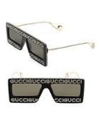 Gucci 58mm Embellished Oversized Rectangular Sunglasses