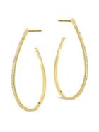 Lana Jewelry Flawless Small Diamond & 14k Yellow Gold Teardrop Hoop Earrings