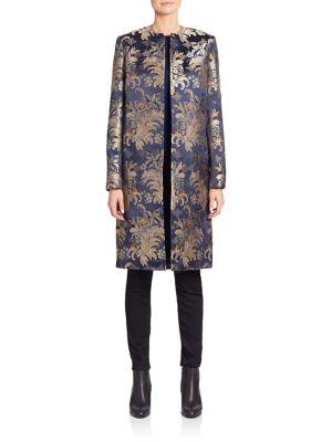 Ralph Lauren Collection Cora Silk Brocade Coat