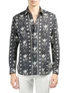 Saint Laurent Ikat Silk Button-down Shirt