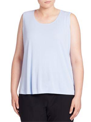 Eileen Fisher, Plus Size Sleeveless Silk Top
