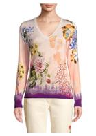 Etro Floral Knit Stretch Silk Sweater