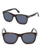 Tom Ford Eyewear 55mm Eric Squared Tortoise Shell Sunglasses