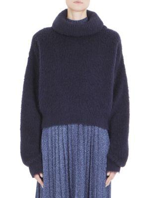 Carven Fuzzy Long-sleeve Knit Sweater