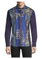 Versace Jeans Printed Stretch Cotton Shirt