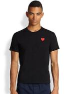 Comme Des Garcons Play Small Emblem Tee