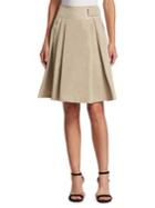 Akris Punto Belted A-line Skirt