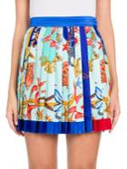 Versace Pleated Twill Mini Skirt