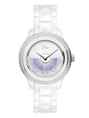 Dior Dior Viii Grand Bal Diamond, Feather & Ceramic Bracelet Watch