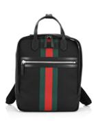 Gucci Leather Trim Square Backpack