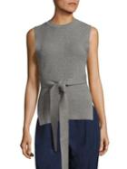 Dkny Ribbed Belted Pullover
