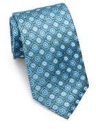 Eton Aqua Flower Silk Tie