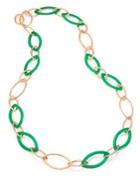 Vhernier Pop Chrysoprase & 18k Rose Gold Marquis Chain Necklace