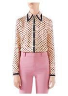 Gucci Silk Twill Button-front Blouse