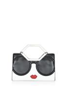 Alice + Olivia Tyler Stace Face Leather Clutch