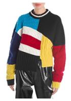 Msgm Colorblock Patchwork Sweater
