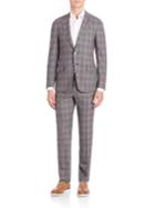 Isaia Plaid Two-button Wool Suit
