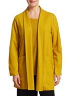 Eileen Fisher, Plus Size Shawl Long Wool Jacket