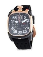 Ct Scuderia Scrambler Rose Gold Ip Stainless Steel & Perforated Silicon Strap Watch