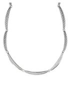 David Yurman Tides Sterling Silver & Diamonds Scallop Collar Necklace