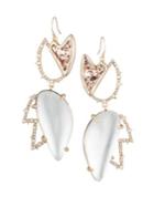 Alexis Bittar 10k Gold Lucite Crystal Wire Earrings