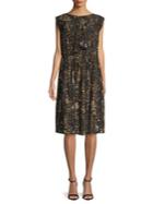Marc Jacobs Printed Silk Dress With Bow