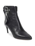 Alexander Mcqueen Leather Buckle Booties