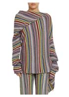 Marques'almeida Draped Multicolor Stripe Draped Sweater