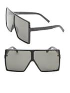 Saint Laurent New Wave 68mm Shield Sunglasses