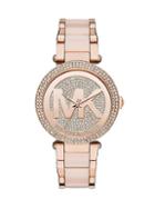 Michael Kors Parker Blush Acetate & Rose Goldtone Stainless Steel Bracelet Watch