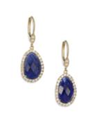 Meira T Sapphire, Diamond & 14k Yellow Gold Drop Earrings