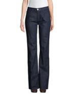 Current/elliott The Jarvis High-rise Dark Wash Flare Jeans