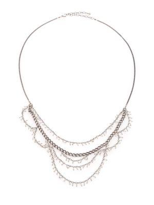 Chan Luu Sterling Silver Tiered Bead Necklace