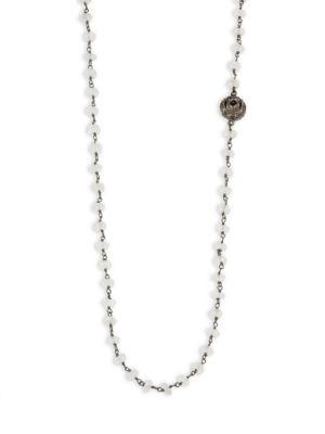 Nina Gilin Diamond & Moonstone Beaded Necklace/36