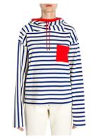 Marni Striped Contrast Pocket Hooded Top