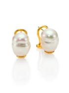 Majorica 12mm White Baroque Pearl Earrings