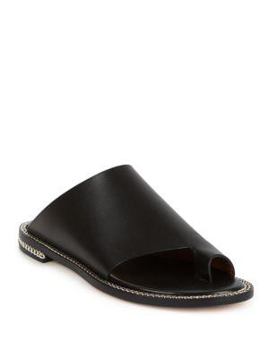 Givenchy Rocket Leather & Curb Chain Slide Sandals