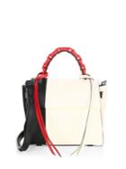 Elena Ghisellini Tri-tone Leather Top Handle Bag