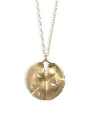 Annette Ferdinandsen Diamond & 14k Yellow Gold Pendant Necklace